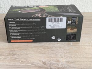 Verpackung der Maxdone PH970S Wildkamera von hinten