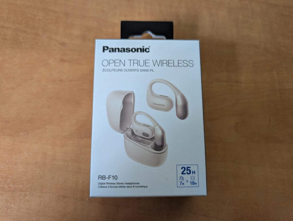 Verpackung des Panasonic RB-F10 Kopfhörers von hinten
