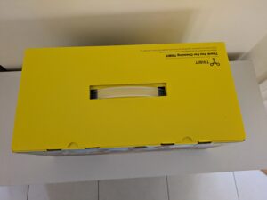 Verpackung des Tribit StormBox Lava Bluetooth-Lautsprechers von oben