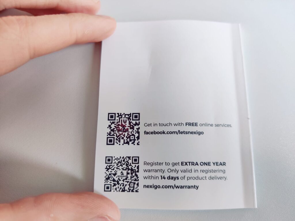 NexiGo N930E Webcam QR-Code für Garantie