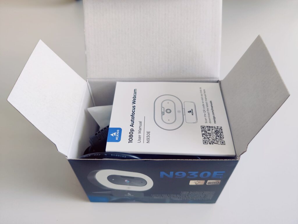 NexiGo N930E Webcam Verpackung offen