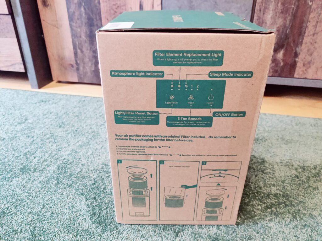 CONOPU DH-JH06 Luftreiniger Verpackung seitlich