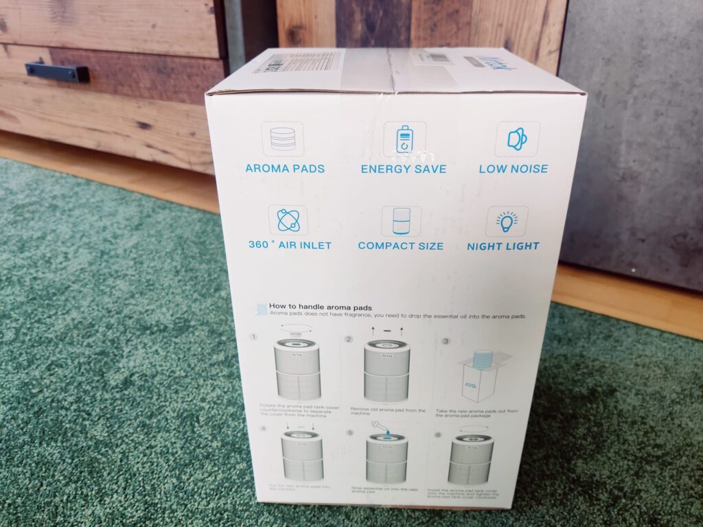 AIRTOK AP0601 Luftreiniger Verpackung seitlich