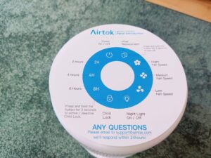 AIRTOK AP0601 Luftreiniger Panel-Anweisungen