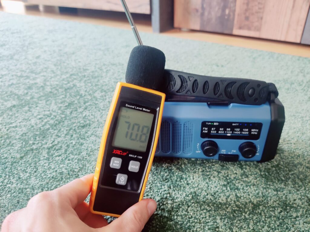 Zpincsipo XSY330 Kurbelradio Lautstärke höchste Regelstufe
