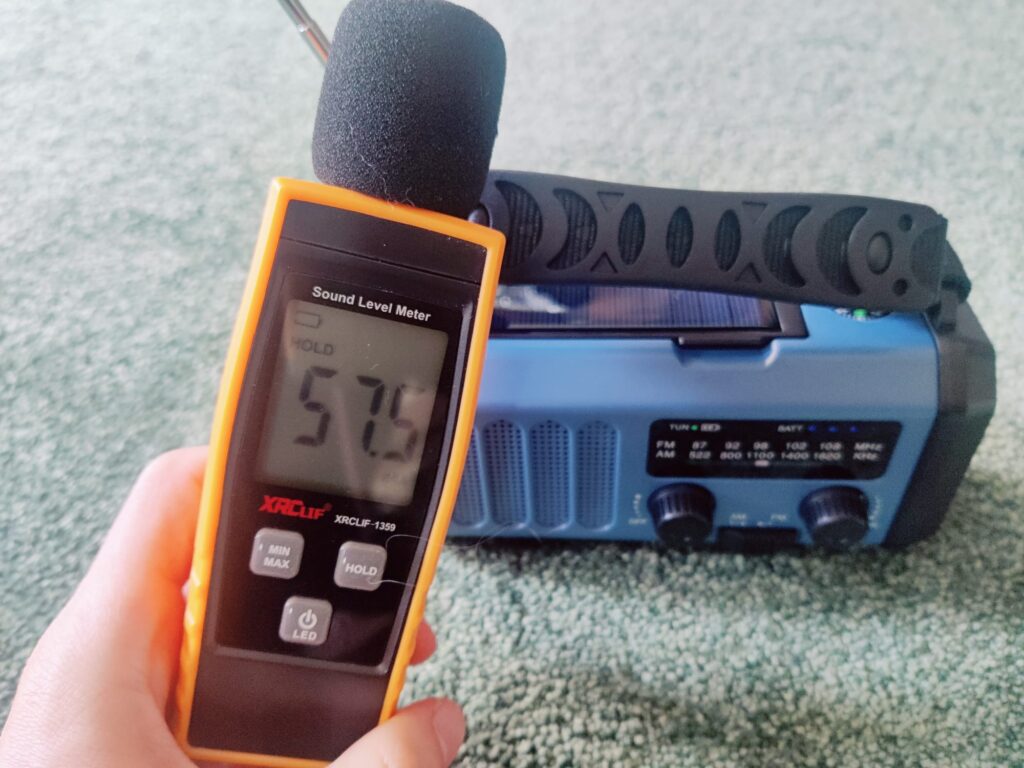 Zpincsipo XSY330 Kurbelradio Lautstärke niedrigste Regelstufe