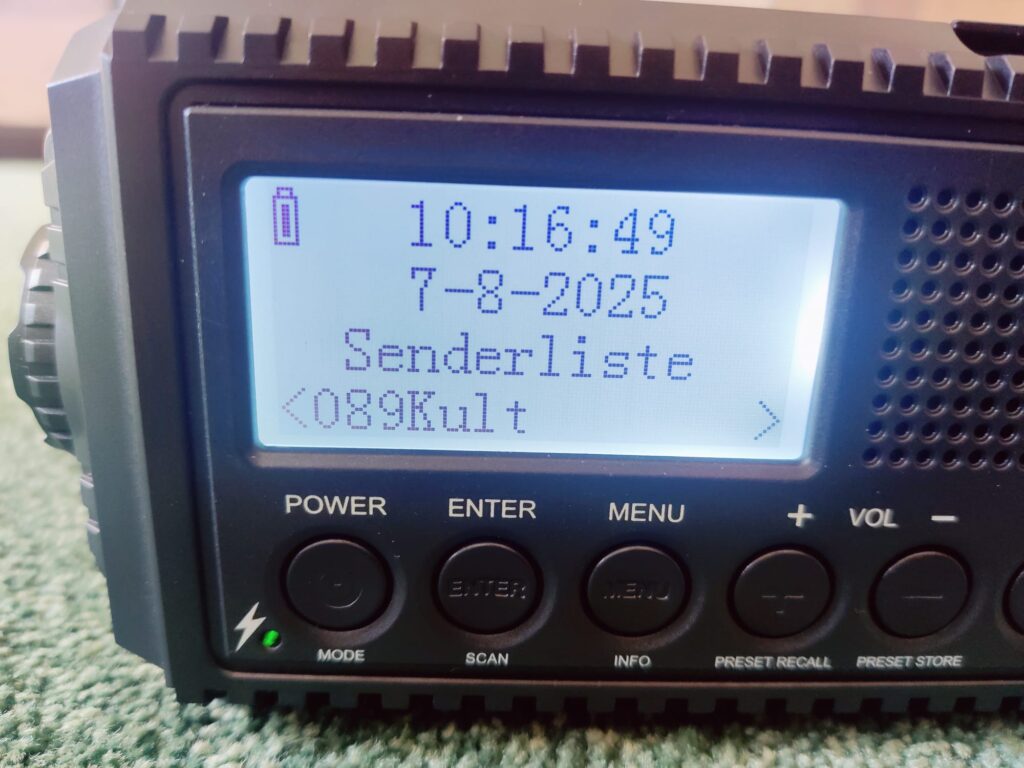 ROCAM CR 1009 Pro Kurbelradio DAB-Senderliste