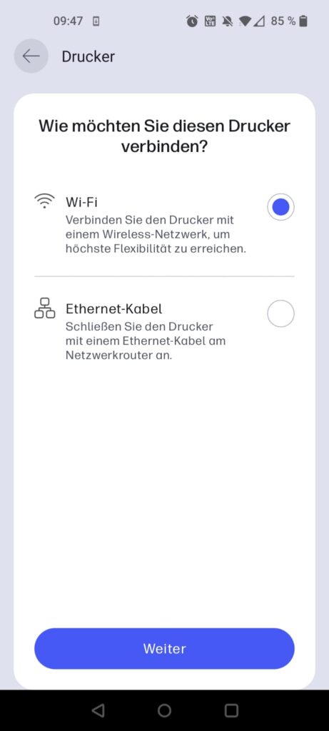 HP ENVY 6420e Tintenstrahldrucker App Verbindungsoptionen