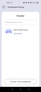 HP ENVY 6420e Tintenstrahldrucker App Druckereinrichtung