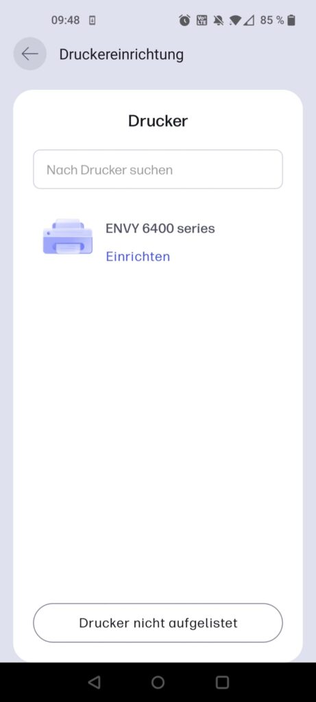 HP ENVY 6420e Tintenstrahldrucker App Druckereinrichtung