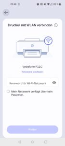 HP ENVY 6420e Tintenstrahldrucker App Netzwerk aussuchen
