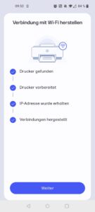 HP ENVY 6420e Tintenstrahldrucker App WLAN-Verbindung hergestellt