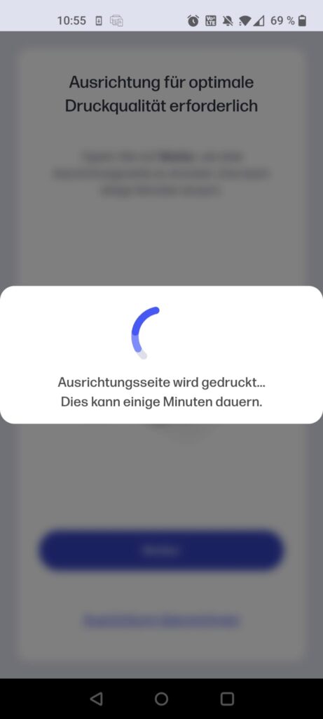 HP ENVY 6420e Tintenstrahldrucker App Ausrichtungsseite Druck