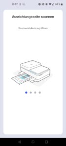 HP ENVY 6420e Tintenstrahldrucker App Scannen der Ausrichtungsseite