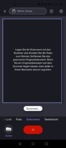 HP ENVY 6420e Tintenstrahldrucker App Scanvorgang