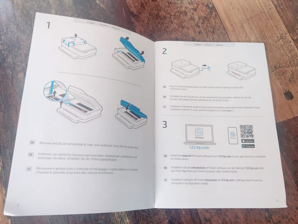 HP ENVY 6420e Tintenstrahldrucker Setup-Handbuch innen