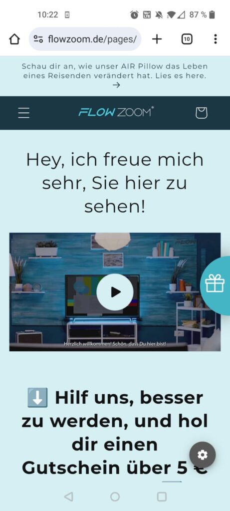 FLOWZOOM Air Nackenkissen Video-Tutorial