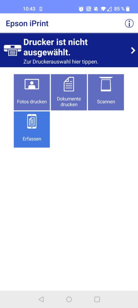 Epson Expression Premium XP-7100 Tintenstrahldrucker App Start