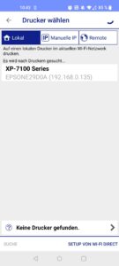 Epson Expression Premium XP-7100 Tintenstrahldrucker App Druckerwahl