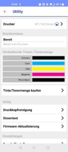 Epson Expression Premium XP-7100 Tintenstrahldrucker App Druckerstatus