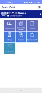 Epson Expression Premium XP-7100 Tintenstrahldrucker App Übersicht