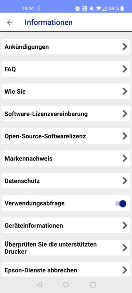 Epson Expression Premium XP-7100 Tintenstrahldrucker App Informationen