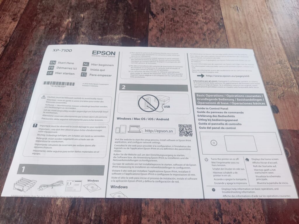 Epson Expression Premium XP-7100 Tintenstrahldrucker Anleitung