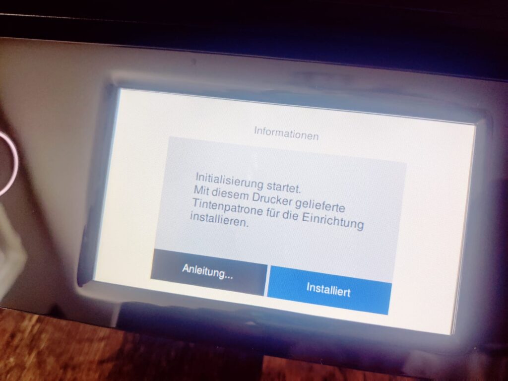 Epson Expression Premium XP-7100 Tintenstrahldrucker Initialisierung