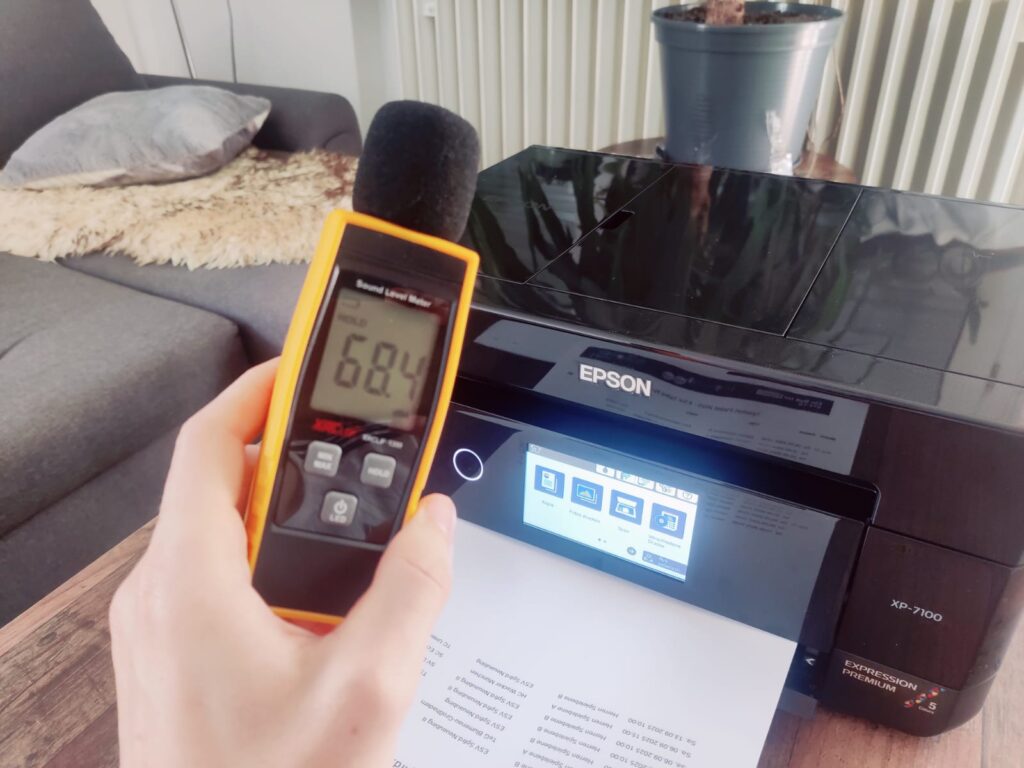 Epson Expression Premium XP-7100 Tintenstrahldrucker Lautstärke im Betrieb