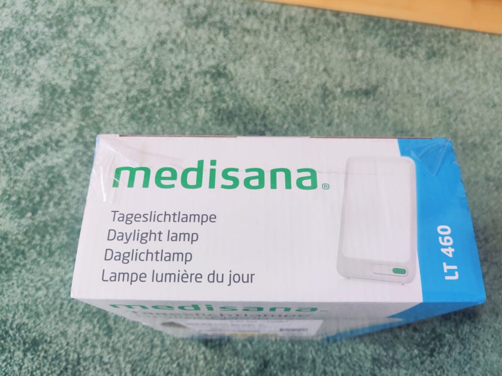 medisana LT 460 Tageslichtlampe Verpackung von oben