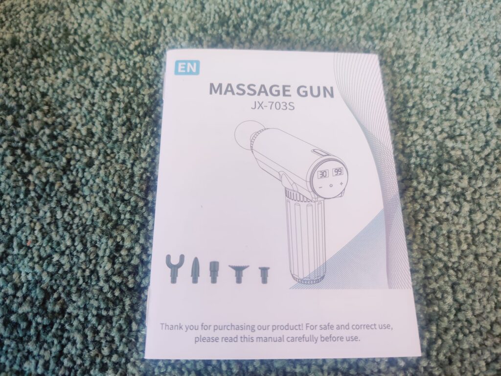 Lefity JX-703S Massagepistole Anleitung Englisch