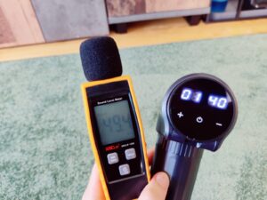 Lefity JX-703S Massagepistole Lautstärke auf niedrigster Stufe