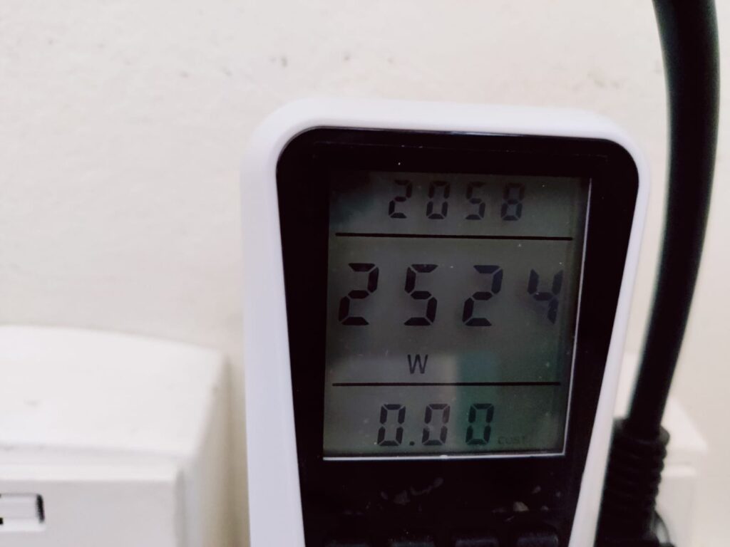 Rowenta Instant Comfort Aqua SO6511 Heizlüfter Stromverbrauch im Turbo-Modus