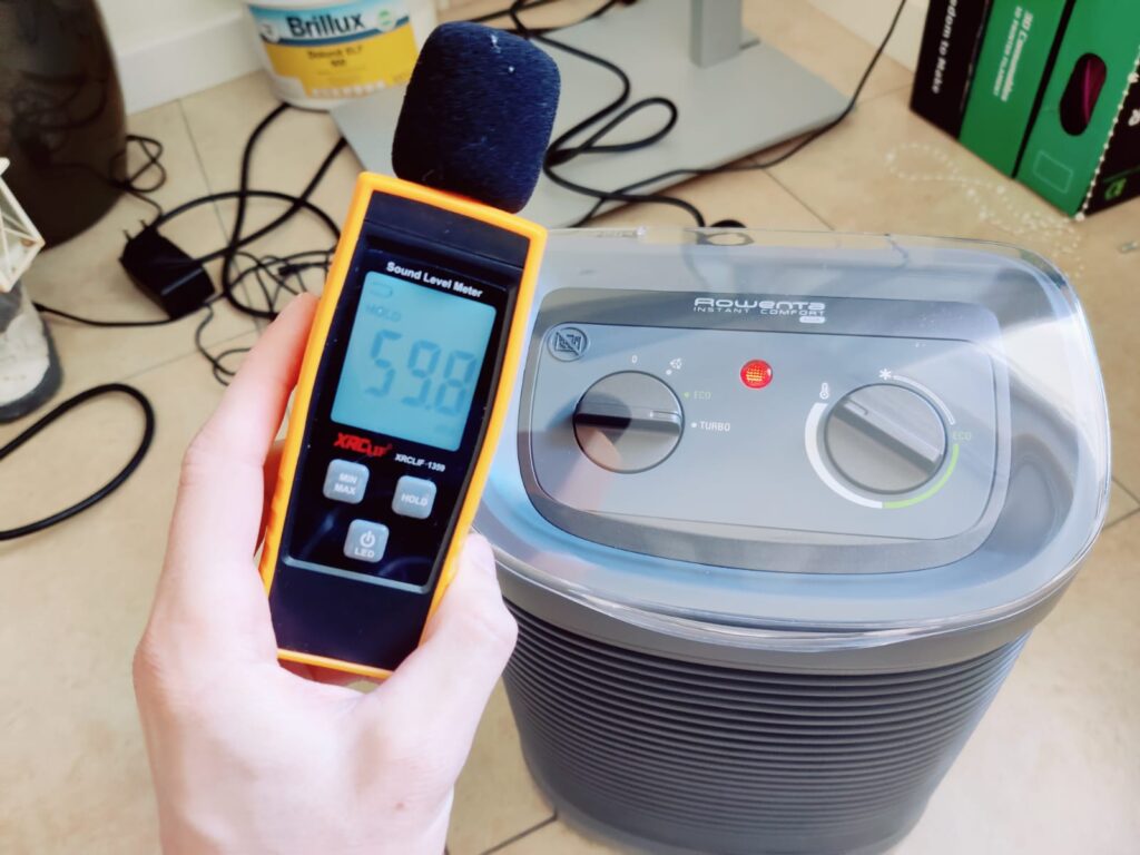 Rowenta Instant Comfort Aqua SO6511 Heizlüfter Lautstärke im Turbo-Modus
