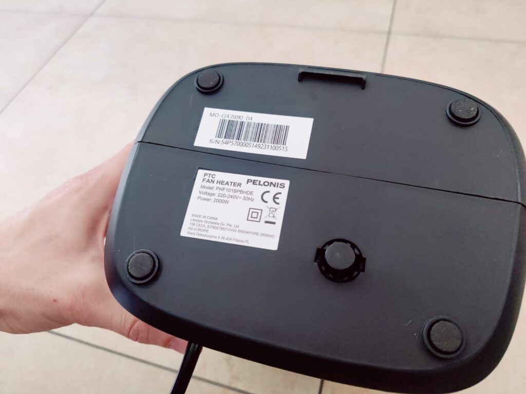 Pelonis PHF101BPBHDE Heizlüfter Standfüße