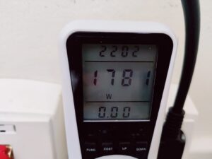 Pelonis PHF101BPBHDE Heizlüfter Stromverbrauch höchste Heizstufe