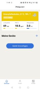 Philips 3000 Series CX3120/01 Heizlüfter App Startseite