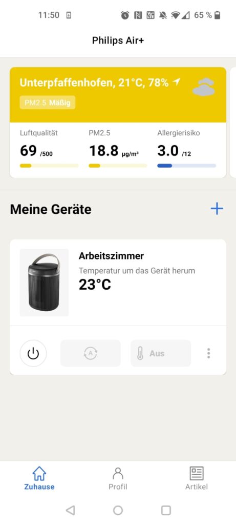 Philips 3000 Series CX3120/01 Heizlüfter App eingerichtet