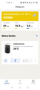 Philips 3000 Series CX3120/01 Heizlüfter App Power-Knopf