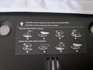 eufy G50 Hybrid Saugroboter Aufdruck Wischplatte