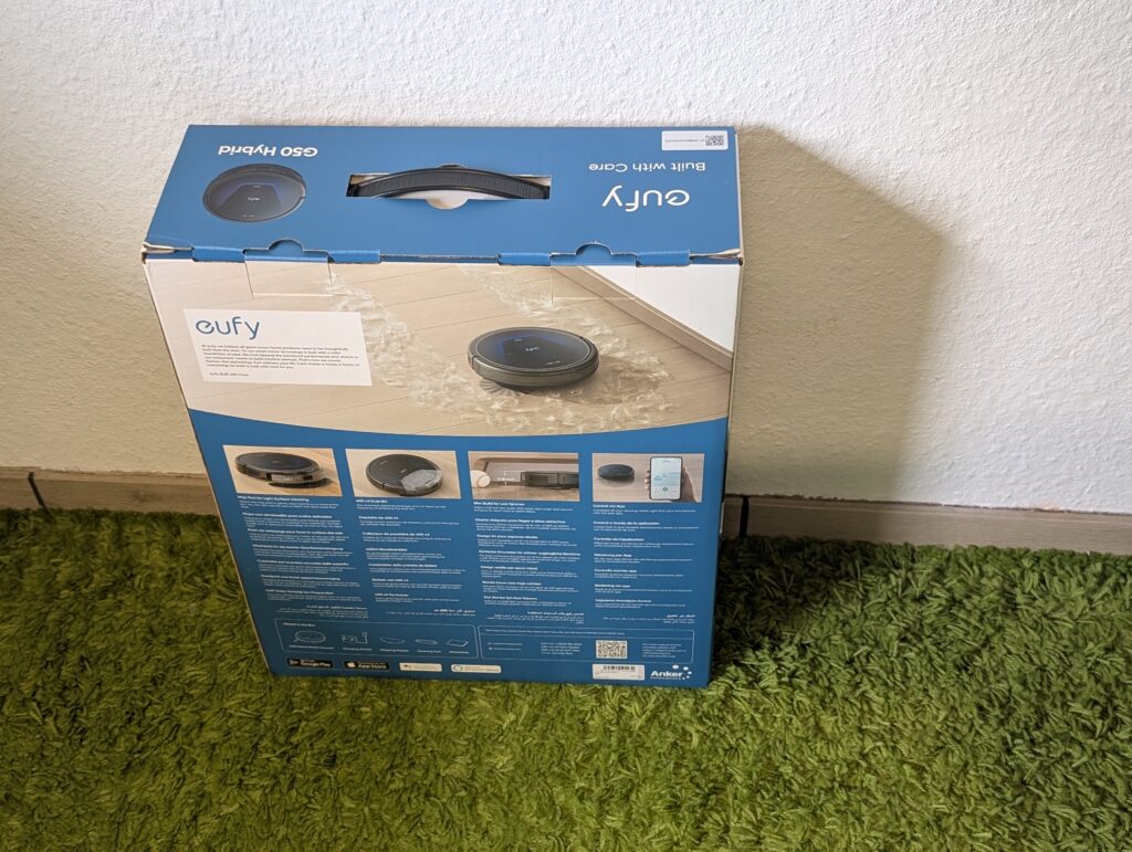 eufy G50 Hybrid Saugroboter Verpackung hinten