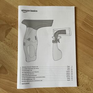 Amazon Basics Fensterstaubsauger Anleitung