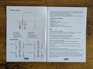 Anleitung der Acer OMW317 Gaming-Maus geöffnet