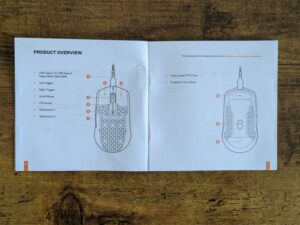 Anleitung der SteelSeries Aerox 3 Gaming-Maus geöffnet