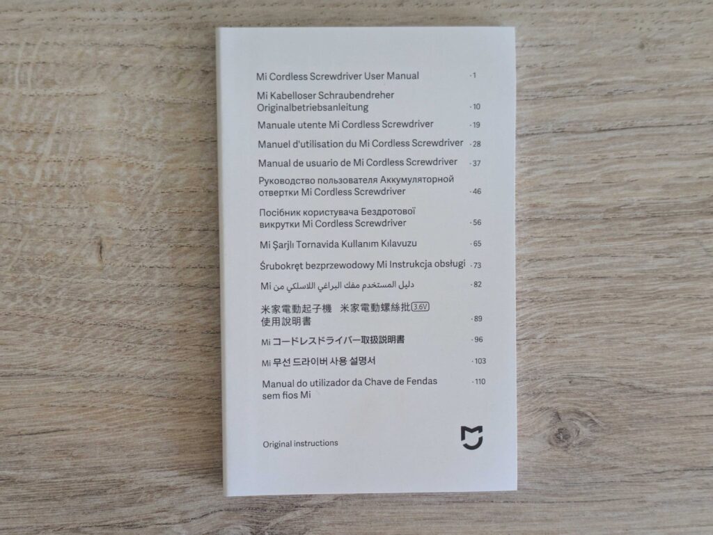 Anleitung des Mi Cordless Akkuschraubers