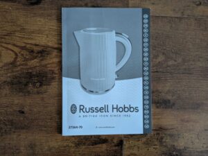 Anleitung des Russell Hobbs Eden Wasserkochers