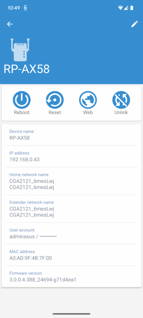 App des ASUS RP-AX58 AX3000 WLAN-Repeaters (4)