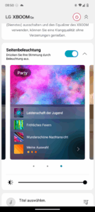 LG XBOOM Go DXG7 Bluetooth-Lautsprecher App Leucht-Modi 3