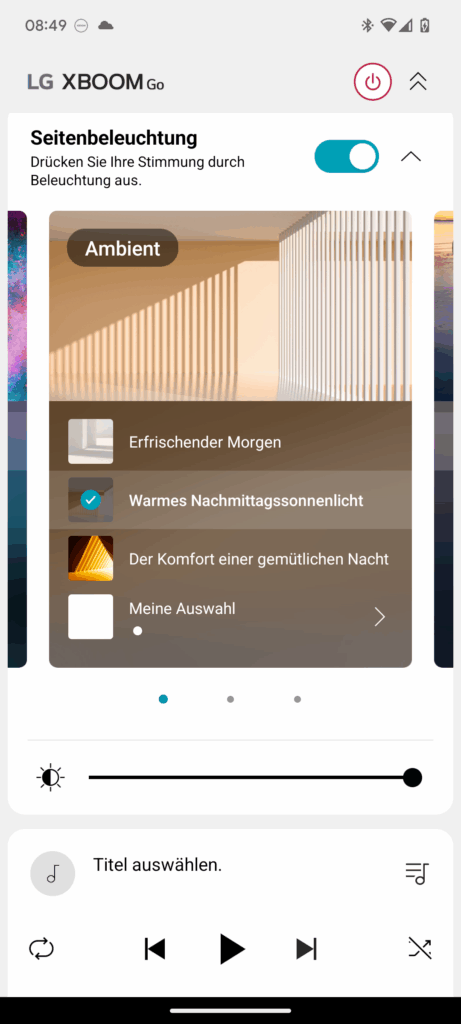 LG XBOOM Go DXG7 Bluetooth-Lautsprecher App Leuchtmodi 1