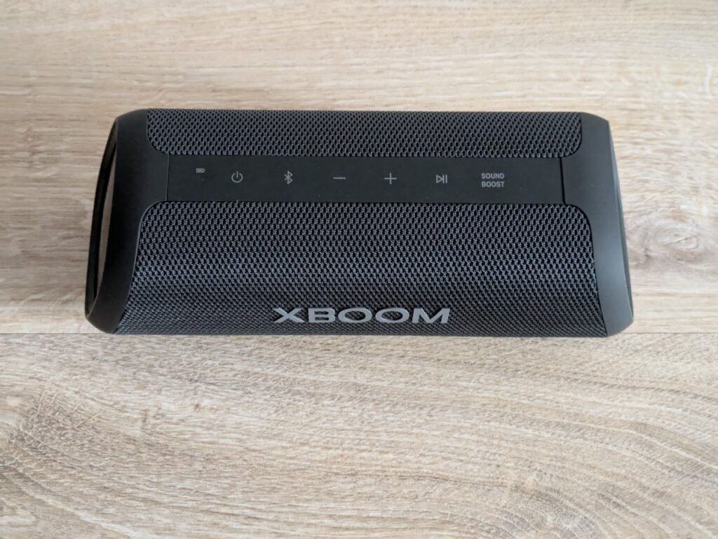 LG XBOOM Go DXG7 Bluetooth-Lautsprecher von oben